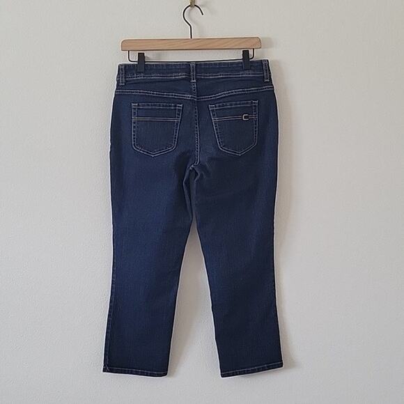 Chico's Dark Wash Crop Denim Jeans Size 4 - Picture 3 of 6